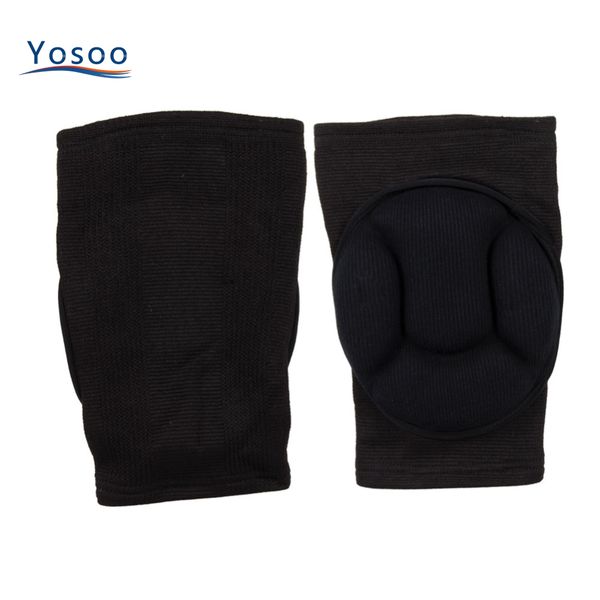 

new 1pair kneecap protector sports accessories football knee pads volleyball hiphop kneecap protector guard elastic sponge foam, Black;gray