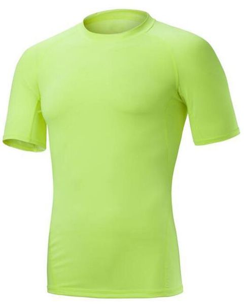 

2019 men's tight clothes running short-sleeved quick-drying t-shirt 392, Black;blue