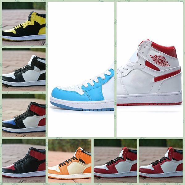

j001ha new 1 3 banned bred toe chicago og game royal blue mens outdoor shoes 1s sneakers shattered backboard men women sportsshoes