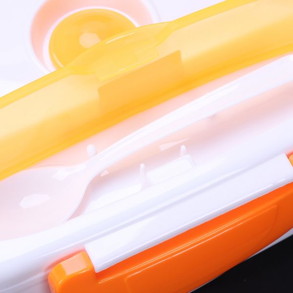 

portable electric lunch box heated meal prep rice food warmer dinnerware sets for kid bento box travel/office