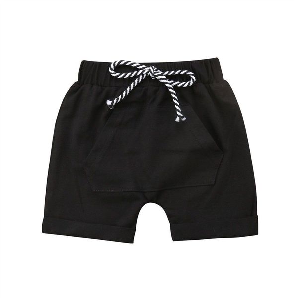 

toddler infant kids baby boy girl casual shorts pants harem jogger trouser, Black