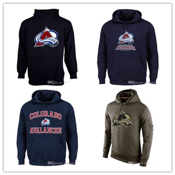 

new colorado avalanche mens sweatshirt salute to service sideline therma performance pullover hoodie red navy hockey jersey ing, Blue;black