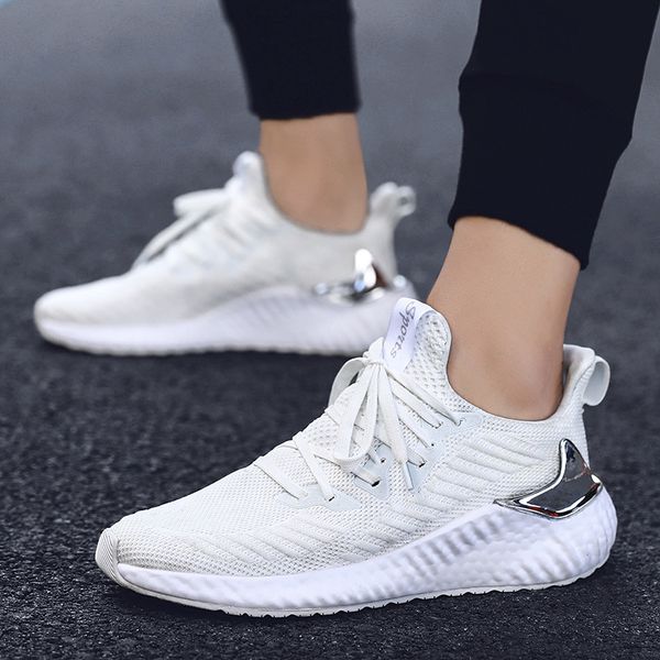 

new sports shoes breathable fly-woven casual shoes hundred-wave travel shoes, Black