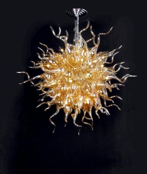 

ac led bulbs 110v/240v mini design chain hanging blown glass bohemian crystal chandelier