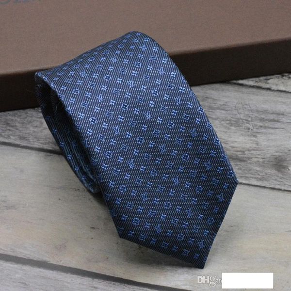 

designer tie high-grade men's formal suit business ties 100% silk tie jacquard letter embroidery tie gift box packing 2 co, Blue;purple