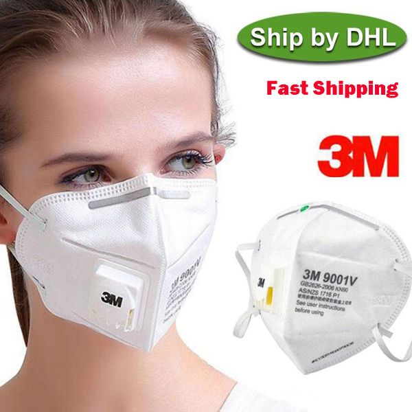 

3m kn95 n95 mask 9001v 9501v face mask with valve outdoor activities anti-spray anti-saliva anti-dust anti-haze pm2.5 dhl