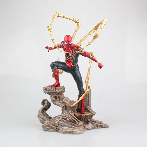 

avenger alliance dst steel spider-man statue handled in infinite war scene