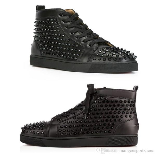 

Mens Women Designer Brand Red Bottom Shoe Fashion Spikes Studded Spikes Flats Sneakers Comfortable Party Lovers Genuine Leather Casual Shoes