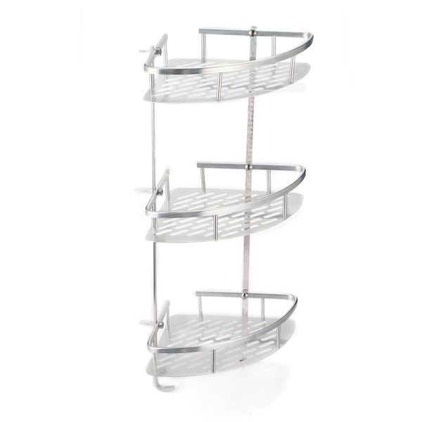 

houkiper bathroom towel rack corner rack 2/3 layer bathroom shelf wall mounted alumimum toilet hardware