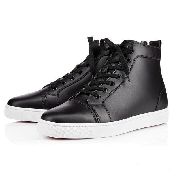 

luxury red bottoms for men women casual shoes leather outdoor designer triple sneakers flat with walking party shoes size 36-46, Black