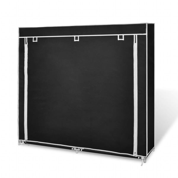 

fabric shoe cabinet with cover 115 x 28 x 110 cm black garden sets