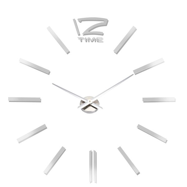 

m.sparkling large 3d mirror effect sticker diy quartz wall clock