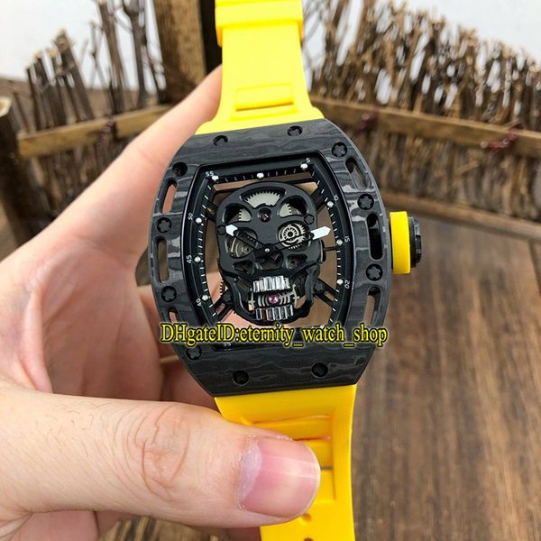 

r лучшая версия rm 052 ntpt корпус из углеродного волокна черный череп скелет циферблат япония miyota автоматический rm052 мужские часы кауч, Slivery;brown