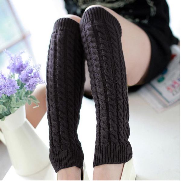 

ostrich women 2019 winter warm knitted crochet long socks knitted women winter solid socks b1140, Black;white