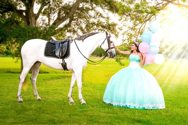 Aqua Blue Damas Quinceanera Vestidos Prom Bola Vestidos Barato Branco Laço Cetim Graduação Festa Doce Doce 15 Dress Girls Long