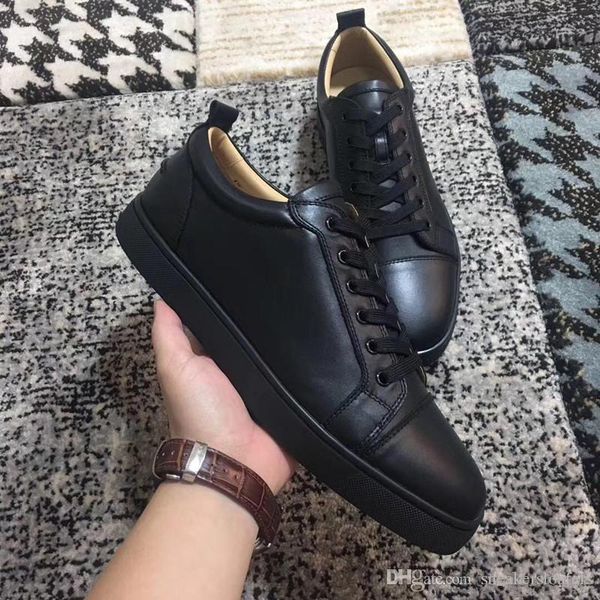 

классические черно-белые кроссовки из натуральной кожи с низким верхом и красным низом для женщин, мужчин известный бренд повседневные кросс, Black