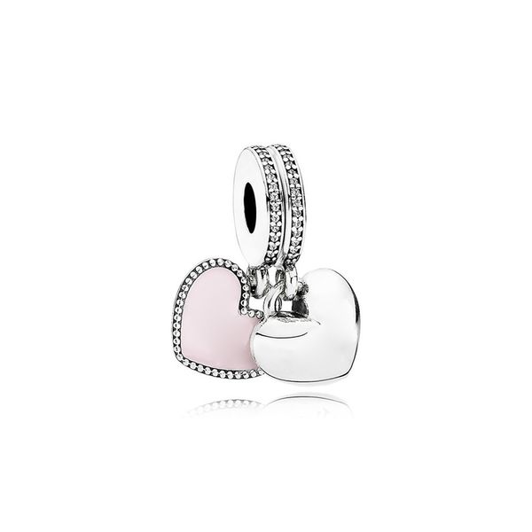 

новый 100% стерлингового серебра 925 1: 1 791950cz сердце подвесной шарм оригинальные женщины свадебные ювелирные изделия подарок, Black