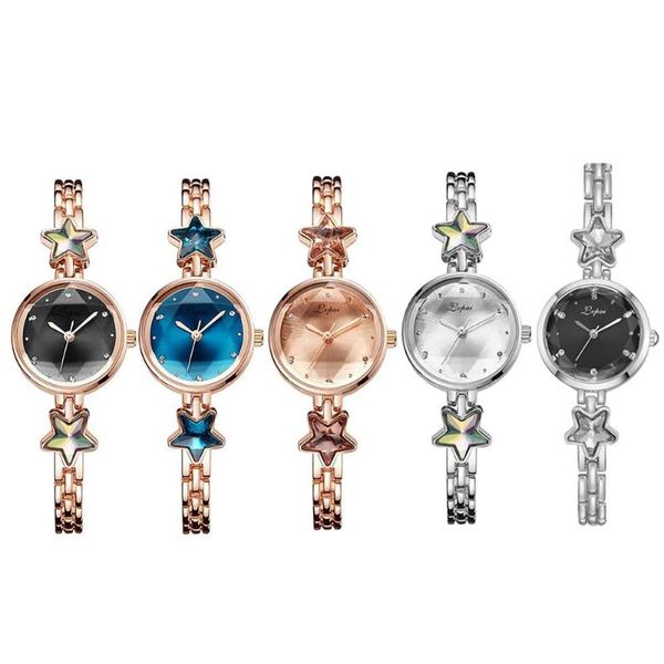 

vintage bracelet watch high-quality convenient durable personality women star rhinestone quartz dress small wristwatch, Slivery;brown