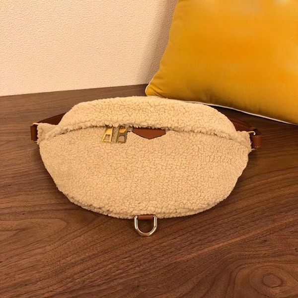 

fashion quality wool waist bag for women chest bag designer leather handbags chain shoulder bags letters tassel pearl bag fashion messe