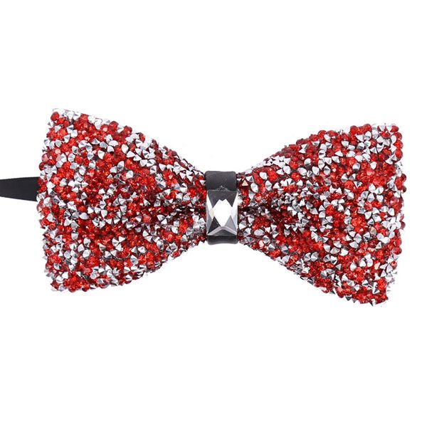 

luxury diamond crystal bling черный цвет bow tie мужчины женщины дети боути rhinestone воротник neckwear свадьба регулируемый лук галстук, Black;gray