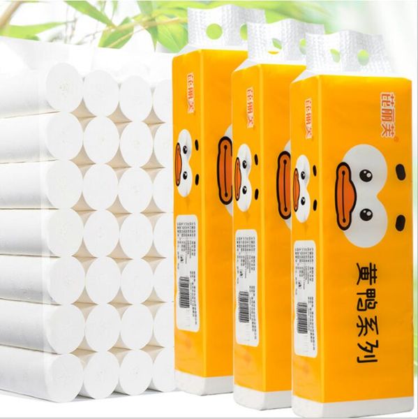 

14 rolls individually wrapped toilet paper tissue bulk bath tissue bathroom ultra strong soft tower paper 4 ply compressed flushable