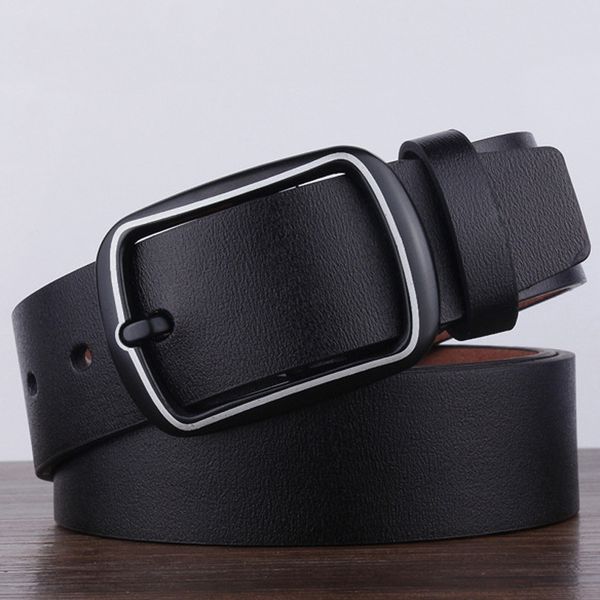 

2020 men's leather belt men leather belt male casual mens belts cowboy strap male belts for men riemen, Black;brown