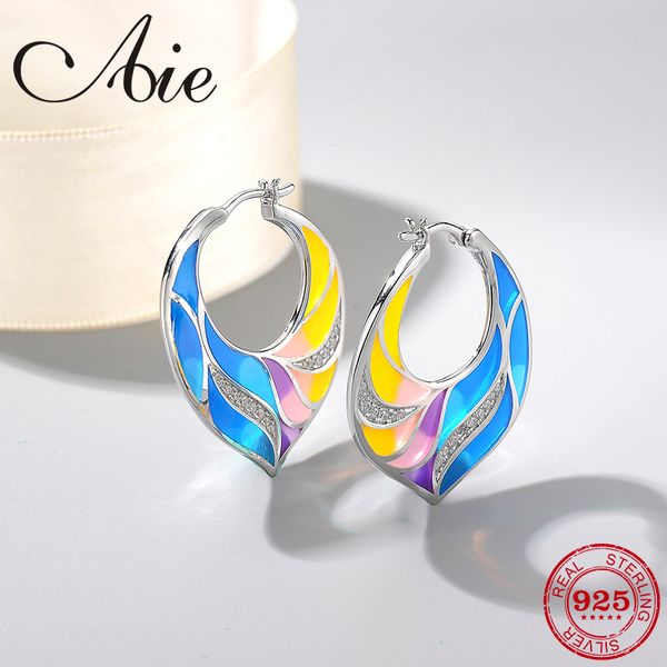 

fashion gift 925 sterling silver like strip colourful enamel sparkling cz fine dangle earrings party jewelry