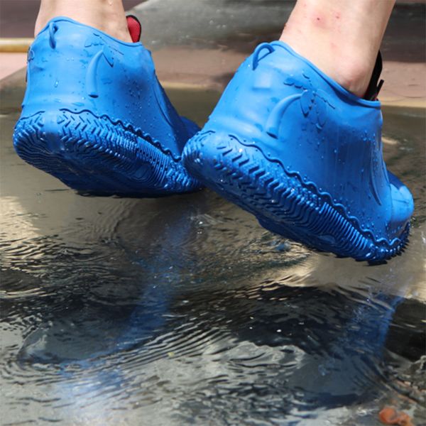 

rubber waterproof shoe cover outdoor rainproof hiking non-slip shoe cover household rainy waterproof rubber shoe cover dropship
