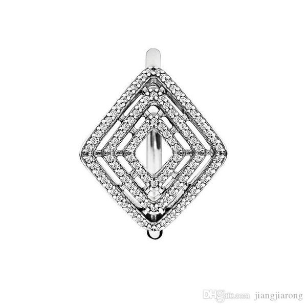 

pr20 geometric line prism women size 6-9 big brand 925s silver ring diamond sell single lover christmas gift pandor ring