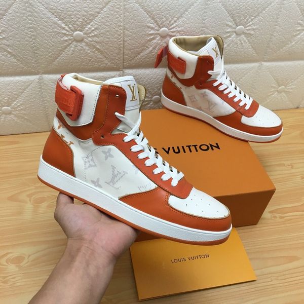 

italian fashion design new plaid canvas high-leather men's casual shoes sports women's boots fashion trend couple shoes size 35-40, Black