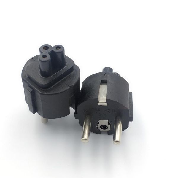 

eu mains power cable plug adapter eu plug to iec320 c5 clover leaf adapter