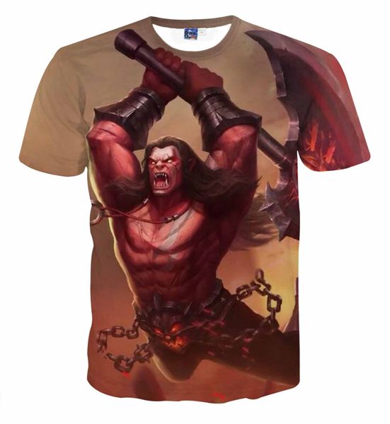 

mobile legends новые горячие модные смешные футболки 3d печати мужчины / женские унисекс лето круглый воротник с коротким рукавом повседневн, White;black