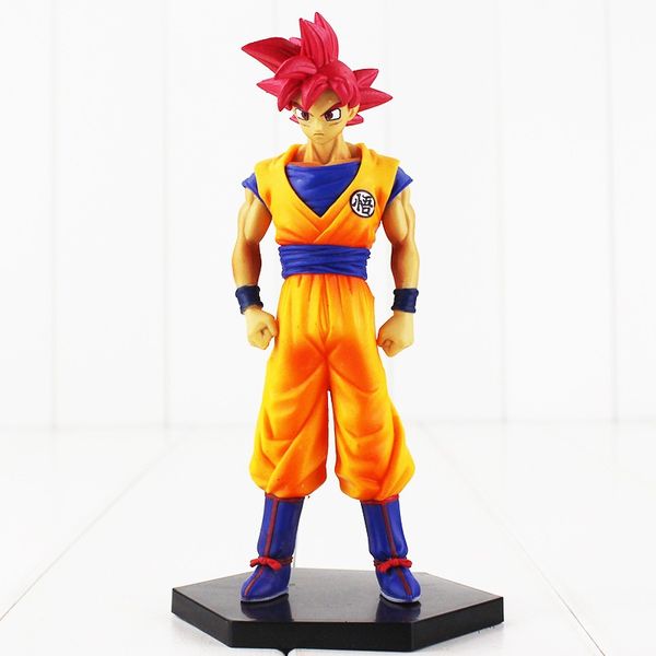 2019 16cm Dragon Ball Z Goku Figure Toy Super Saiyan God Red Hair Son Gokou Anime Dbz Model Doll From Beimei20170705 737 Dhgatecom