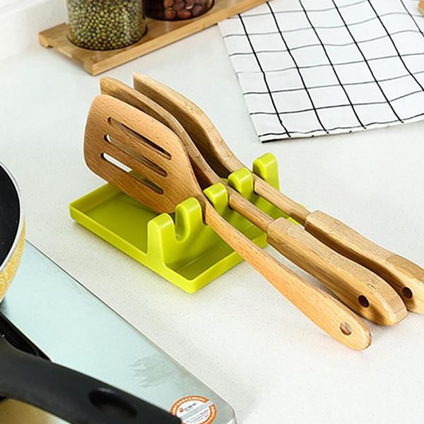 

kitchen shelf spatula pot lid holder rack cover lid spoonbill strainer pad rest stand containers tableware holder