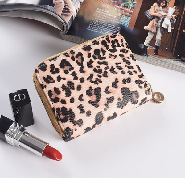 

3pcs leopard wallet women pu leopard printing multifunctional short wallets, Red;black