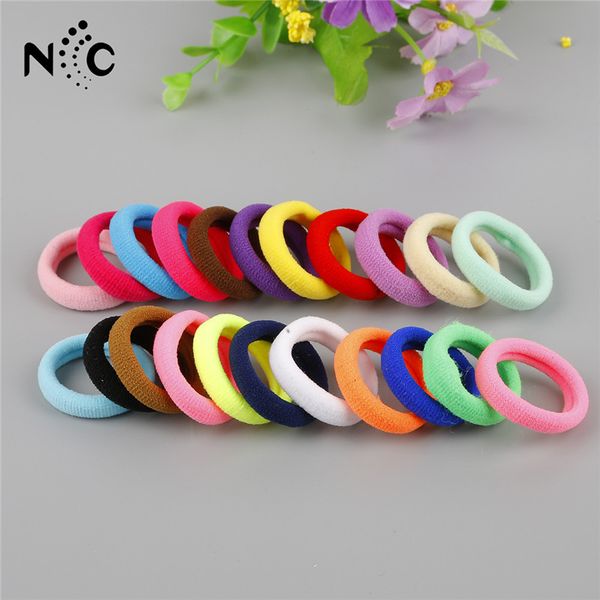 

66pcs/box candy color scrunchy elastic hair bands for girls kids gum headband hair ties accessories ponytail rubber bands holder, Slivery;white