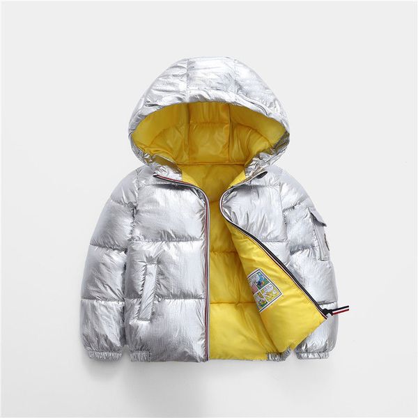

girls winter coats new 2019 boys fashion cotton thick hooded jackets for children kids solid color warn down outerwear 3-8years, Blue;gray