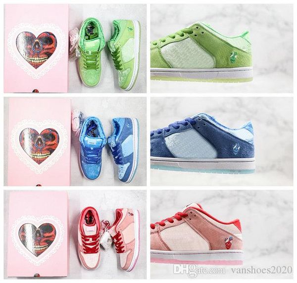 

strangelove sb dunk low white green blue velvet running des chaussures skateboard dunks высококачественная классическая повседневная спортив