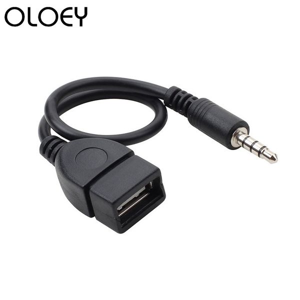 

3.5mm male audio aux jack to usb 2.0 type a female otg converter adapter cable for car mp3
