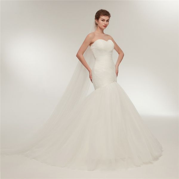 

ruched tulle mermaid wedding dress lace up white marry dresses bridal dresses beach wedding dresses with bare backs and tails