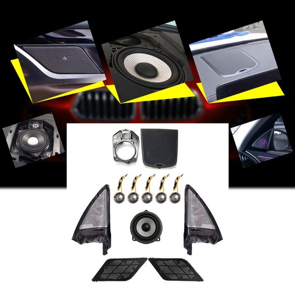 

12 шт аудио обновления дизайн комплекта для серии x3 g01 передних задний твитер крышка дверь автомобиля и динамик сч центр крышка украшает