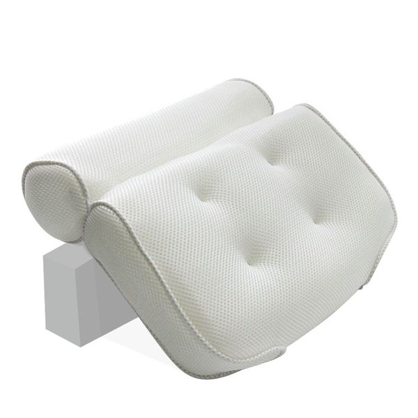 

Утолщенные ванна подушка мягкий СПА подголовник 3D сетки нескользящая ванна подушка со спинкой присоска шеи подушка аксессуары для ванной комнаты