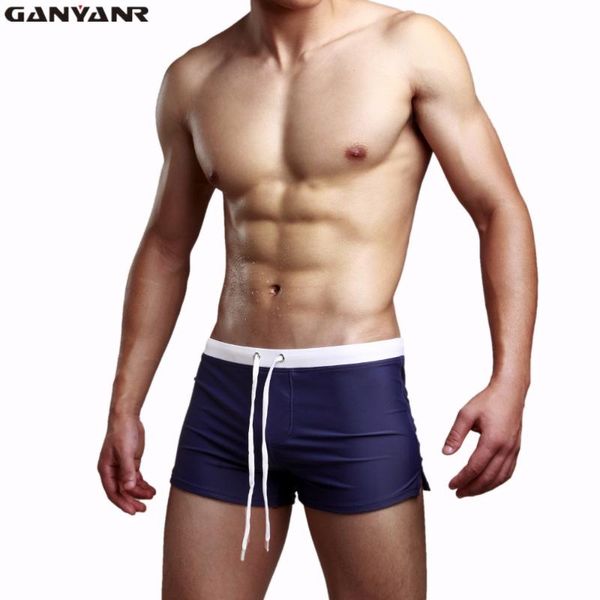 

brand swimming trunks boxer swim shorts gay male swimwear swimsuit bathing racing low waist male pouch solid nylon