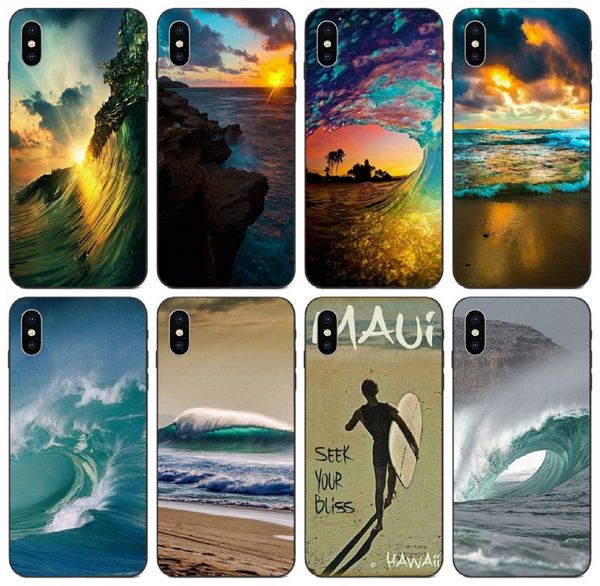 

[tongtrade] surfing in hawaii beautiful ocean scene case for iphone 11 pro max x xs xr 8 7 6s 5s plus samsung m40 huawei mate 30 lg k7 case