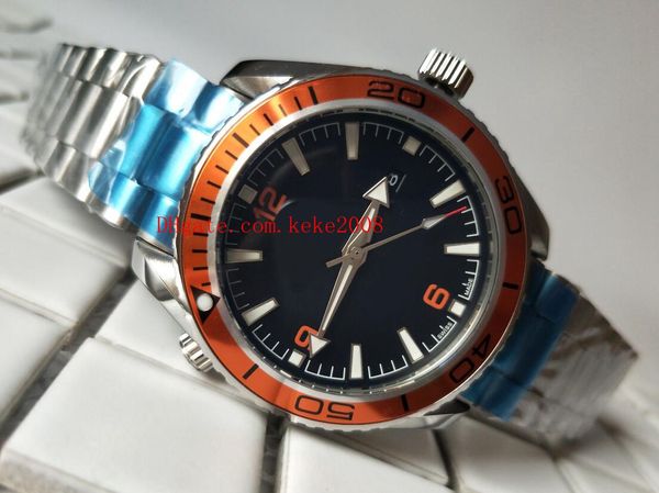 

excellent wristwatch steel 42mm ceramic bezel planet ocean co-axial 600m 232.30.42.21.01.002 mechanical automatic mens watches, Slivery;brown
