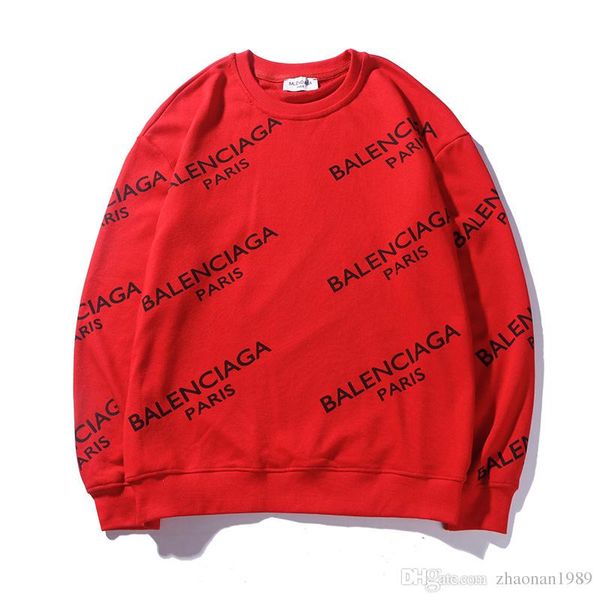 

2019ss Европа Париж Осень Зима BB Out толстовки Мужчины Женщины Повседневная хлопок то