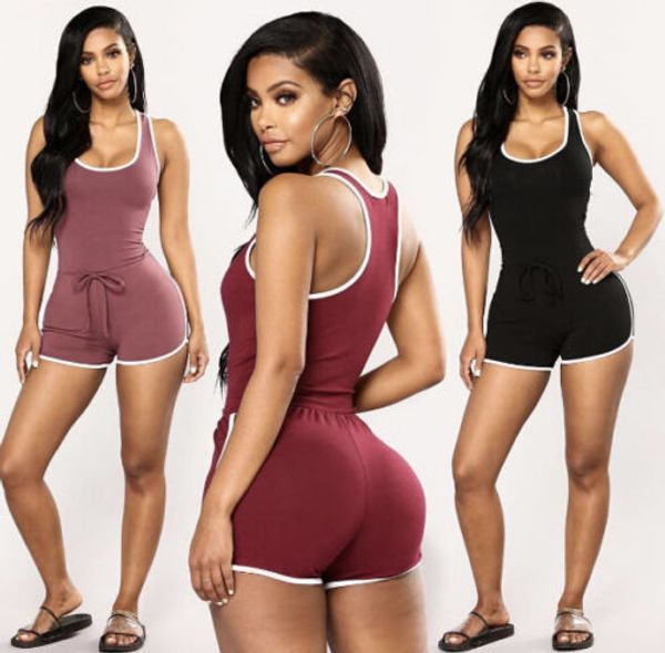 

women ladies clubwear u neck playsuit bodycon party jumpsuit&romper, Black;white