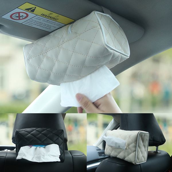 

sun visor chair back hanging type car inside with tissue box creative car supplies tissue paper tray cute multifunctional
