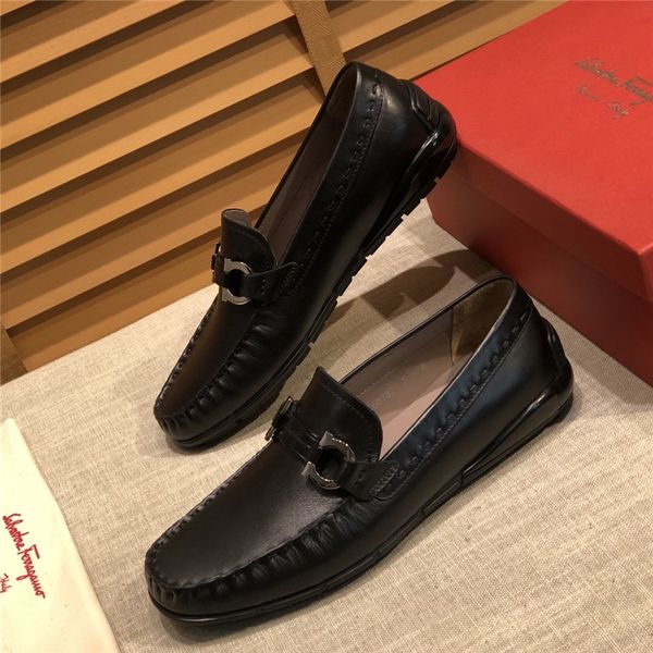 

fashion design platform men's shoes one pedal lazy shoes classic retro non-slip leather leather shoes everyday wear loafers 39-45, Black
