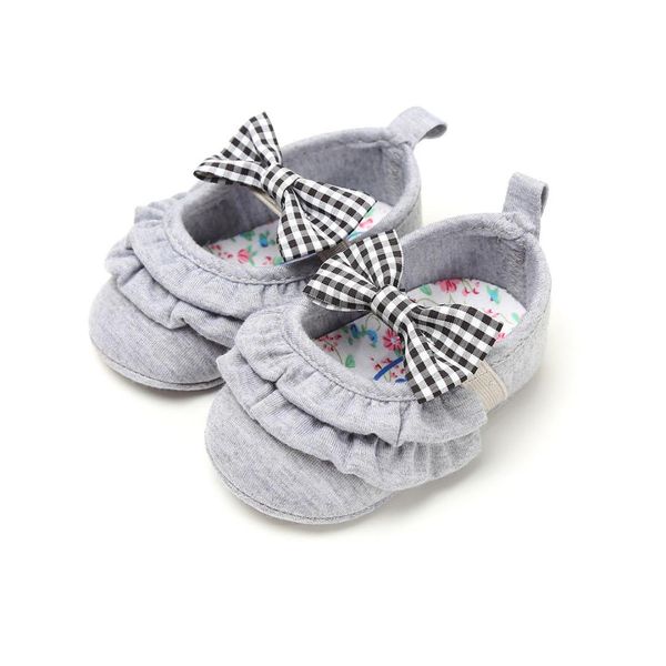 

baby girls shoes soft sole knot solid crib shoes